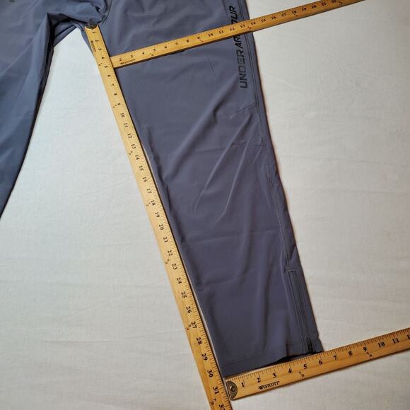 Under Armour Men's Size XL Launch Pants Athletic Zipper Pockets Gray 1376800 - Picture 3 of 8